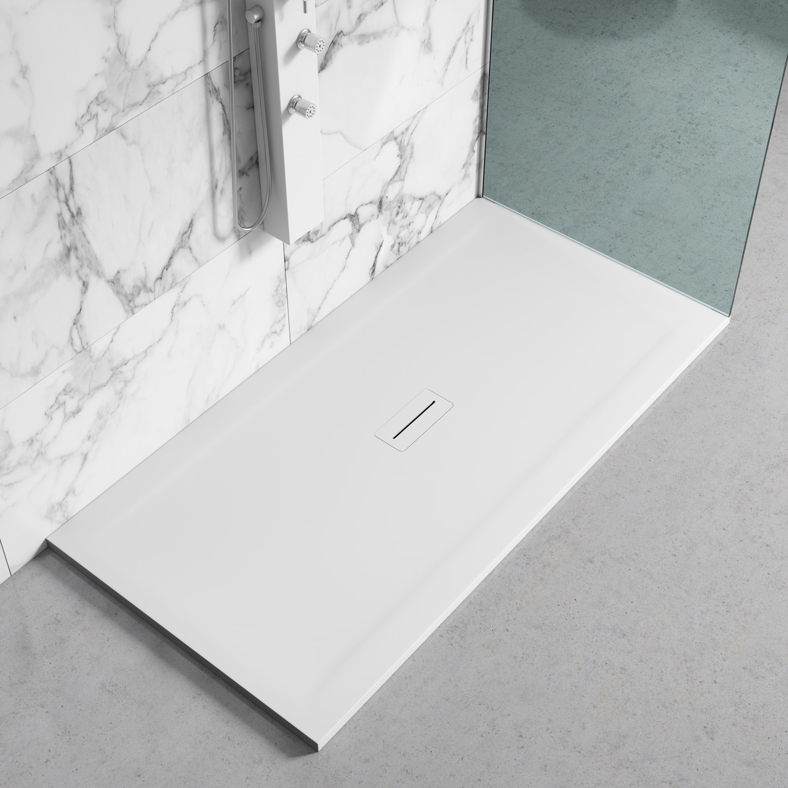 Platos de ducha de resina Plato de Ducha Modelo Casiopea Azulejos Gres Porcelanico